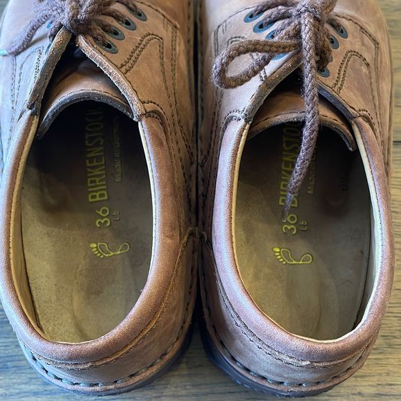 Birkenstock Brown Lace Up Leather Shoe sz 36 (US 5) - Picture 9 of 10